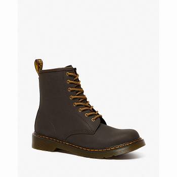 Dr Martens Gyerek 1460 Wildhorse Bőr Lace Up Bakancs Barna